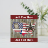 Texas Lone Star Dueling Pistolen am meisten Gewoll Einladung (Stehend Vorderseite)