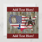 Texas Lone Star Dueling Pistolen am meisten Gewoll Einladung (Vorderseite)