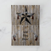 Texas Lone Star Dueling Pistolen am meisten Gewoll Einladung (Innenseite)