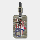 Texas Lone Star Dueling Pistolen am meisten Gewoll Gepäckanhänger (Vorderseite vertikal)