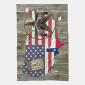 Texas Lone Star Dueling Pistolen am meisten Gewoll Geschirrtuch (Vertikal)