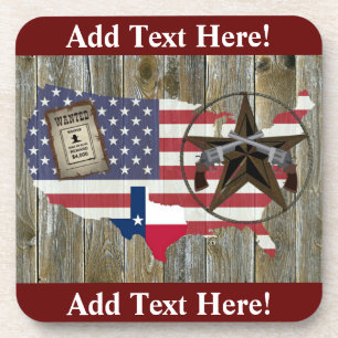 Texas Lone Star Dueling Pistolen am meisten Gewoll Getränkeuntersetzer