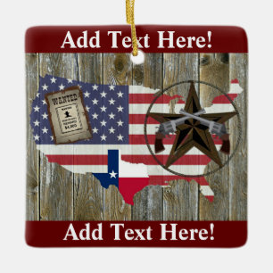 Texas Lone Star Dueling Pistolen am meisten Gewoll Keramikornament
