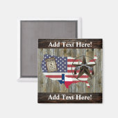 Texas Lone Star Dueling Pistolen am meisten Gewoll Magnet (Vorderseite/Rückseite)