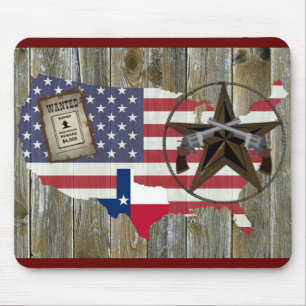 Texas Lone Star Dueling Pistolen am meisten Gewoll Mousepad