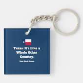 Texas Lone Star Flag & Cowboy  Schlüsselanhänger (Rückseite)