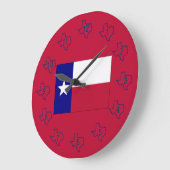 Texas Lone Star Flag Große Wanduhr (Winkel)