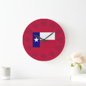 Texas Lone Star Flag Große Wanduhr (Zuhause)