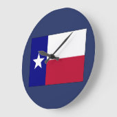Texas Lone Star Flag Große Wanduhr (Winkel)