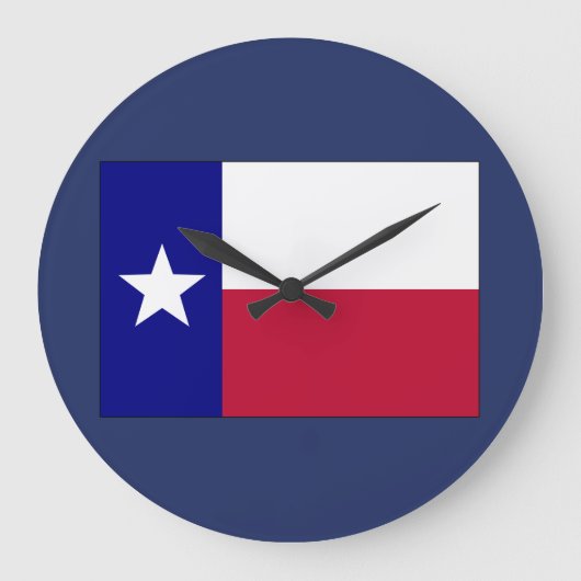 Texas Lone Star Flag Große Wanduhr (Vorderseite)