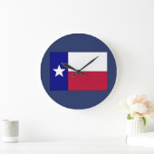 Texas Lone Star Flag Große Wanduhr (Zuhause)