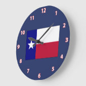 Texas Lone Star Flag Große Wanduhr (Winkel)