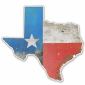 Texas, Lone Star, Flag, Karte Aufkleber (Vorderseite)