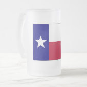 Texas Lone Star Flag Mattglas Bierglas (Vorderseite Links)