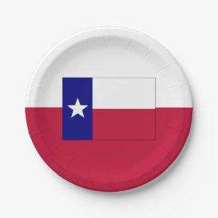 Texas Lone Star Flag Pappteller