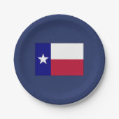 Texas-Lone-Star-Flagge Pappteller (Vorderseite)