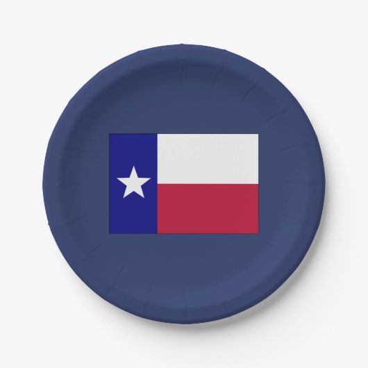 Texas-Lone-Star-Flagge Pappteller (Vorderseite)