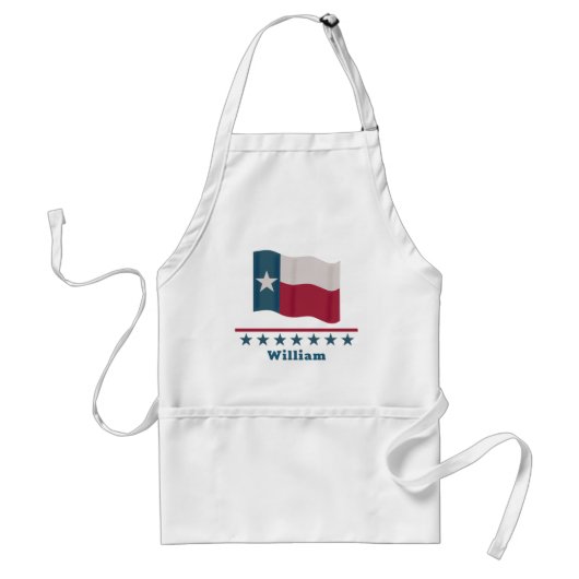 Texas Lone Star Flaggenname Personalisiert Schürze (Vorne)