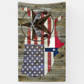 Texas Lone Star - Flaggenplan Banner (Vertikal)