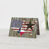 Texas Lone Star - Flaggenplan Dankeskarte (Vorderseite)