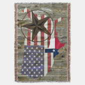 Texas Lone Star - Flaggenplan Decke (Vorderseite Vertikal)