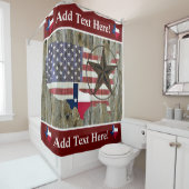 Texas Lone Star - Flaggenplan Duschvorhang (Beispiel)