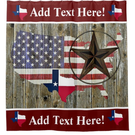 Texas Lone Star - Flaggenplan Duschvorhang (Vorderseite)