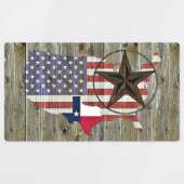 Texas Lone Star - Flaggenplan Etiketten (Design 2)