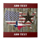 Texas Lone Star - Flaggenplan Fliese (Vorderseite)