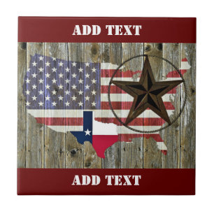 Texas Lone Star - Flaggenplan Fliese