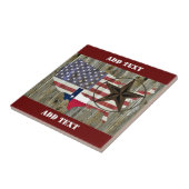 Texas Lone Star - Flaggenplan Fliese (Seite)