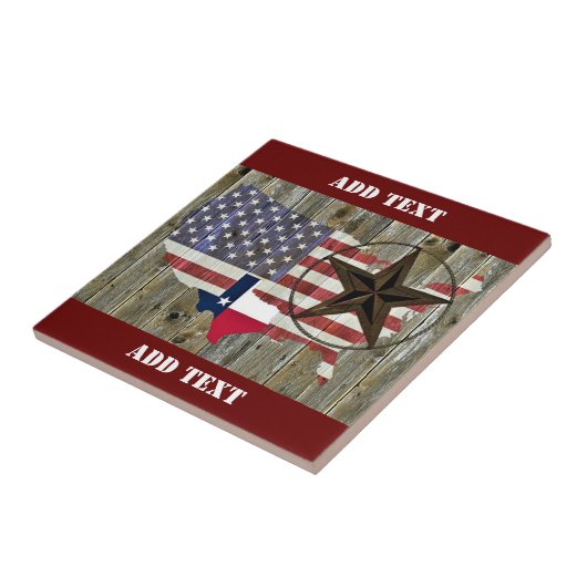 Texas Lone Star - Flaggenplan Fliese (Seite)