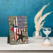 Texas Lone Star - Flaggenplan Fotoplatte (Seite)