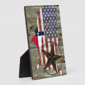 Texas Lone Star - Flaggenplan Fotoplatte (Seite)
