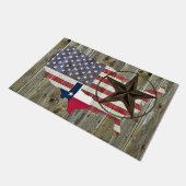 Texas Lone Star - Flaggenplan Fußmatte (Schrägansicht)
