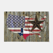 Texas Lone Star - Flaggenplan Fußmatte (Vorderseite)