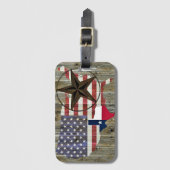 Texas Lone Star - Flaggenplan Gepäckanhänger (Vorderseite Vertikal)
