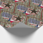 Texas Lone Star - Flaggenplan Geschenkpapier (Ecke)