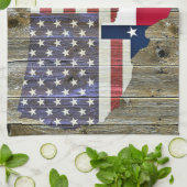 Texas Lone Star - Flaggenplan Geschirrtuch (Gefaltet)