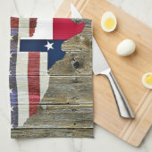 Texas Lone Star - Flaggenplan Geschirrtuch (Viertel Falte)