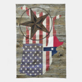 Texas Lone Star - Flaggenplan Geschirrtuch (Vertikal)