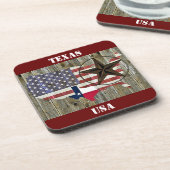 Texas Lone Star - Flaggenplan Getränkeuntersetzer (Linke Seite)