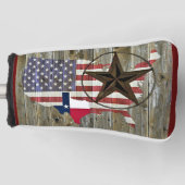 Texas Lone Star - Flaggenplan Golf Headcover (Vorderseite)