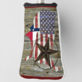 Texas Lone Star - Flaggenplan Golf Headcover (Rotieren 90)