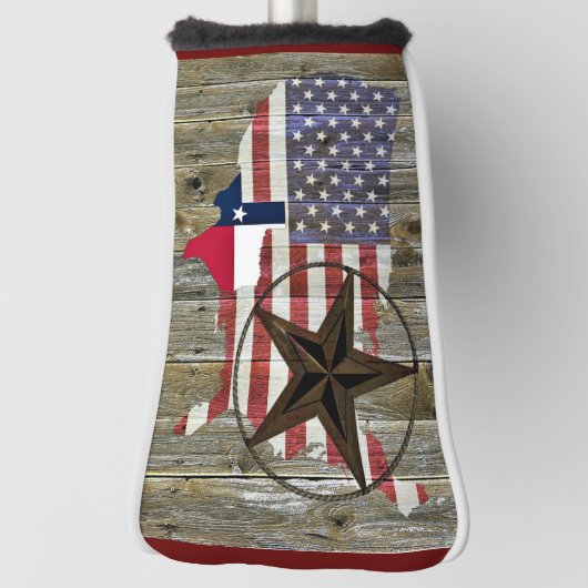Texas Lone Star - Flaggenplan Golf Headcover (Rotieren 90)