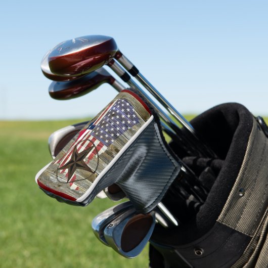 Texas Lone Star - Flaggenplan Golf Headcover (In Situ)