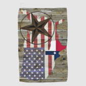 Texas Lone Star - Flaggenplan Golfhandtuch (Vorderseite)