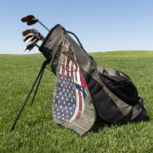 Texas Lone Star - Flaggenplan Golfhandtuch (Gras)