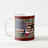 Texas Lone Star - Flaggenplan Kaffeetasse (Links)