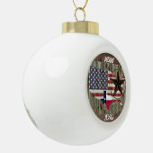 Texas Lone Star - Flaggenplan Keramik Kugel-Ornament (Links)